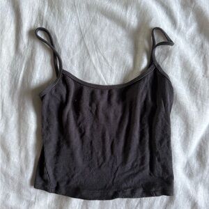 SHEIN Black Ribbed Camisole Top